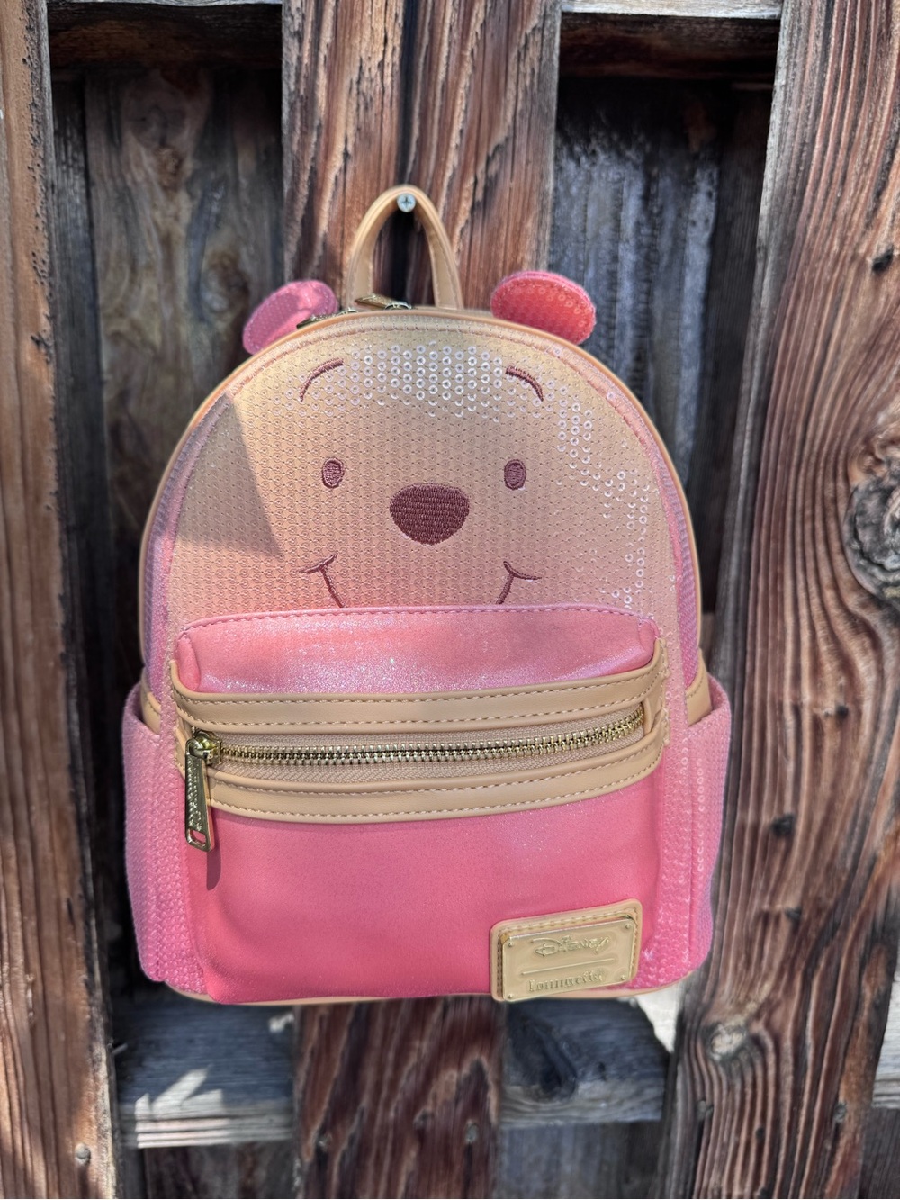 Disney Pink and Tan Winnie the Pooh Mini Backpack